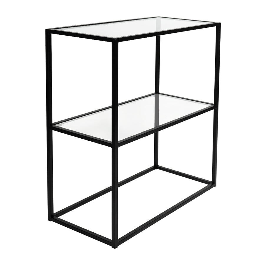 Repisa 60 Dos Niveles Negro Glass