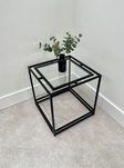Mesa Lateral Espaciado Glass Black