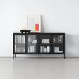 Buffet Glass de 4 puertas Metal Black
