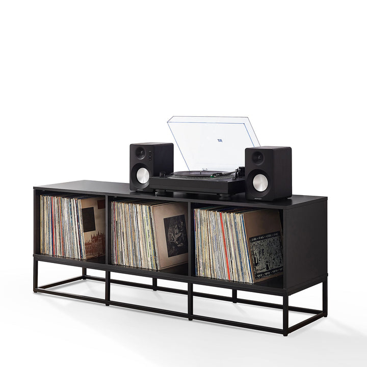 Mueble para Vinilos Industrial Abedul