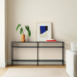mueble Kallfu arrimo línea METAL en acero electropintado negro mate vista decorada