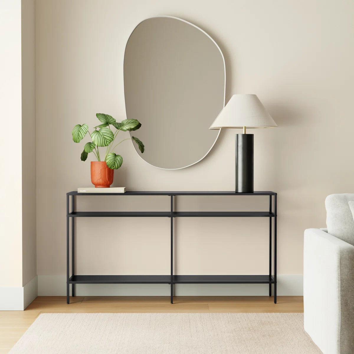 mueble Kallfu arrimo METAL repisas de acero electropintado negro mate