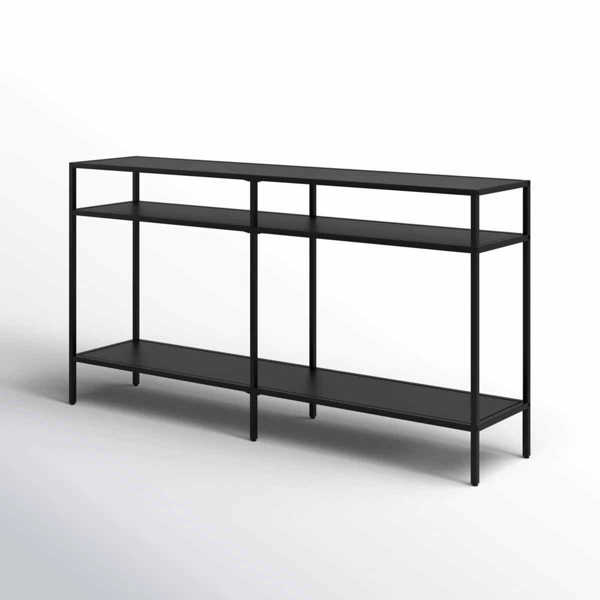 arrimo minimalista mueble Kallfu METAL estructura de acero negro mate