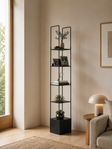 Macetero Torre Pentagon 150 Metal Negro