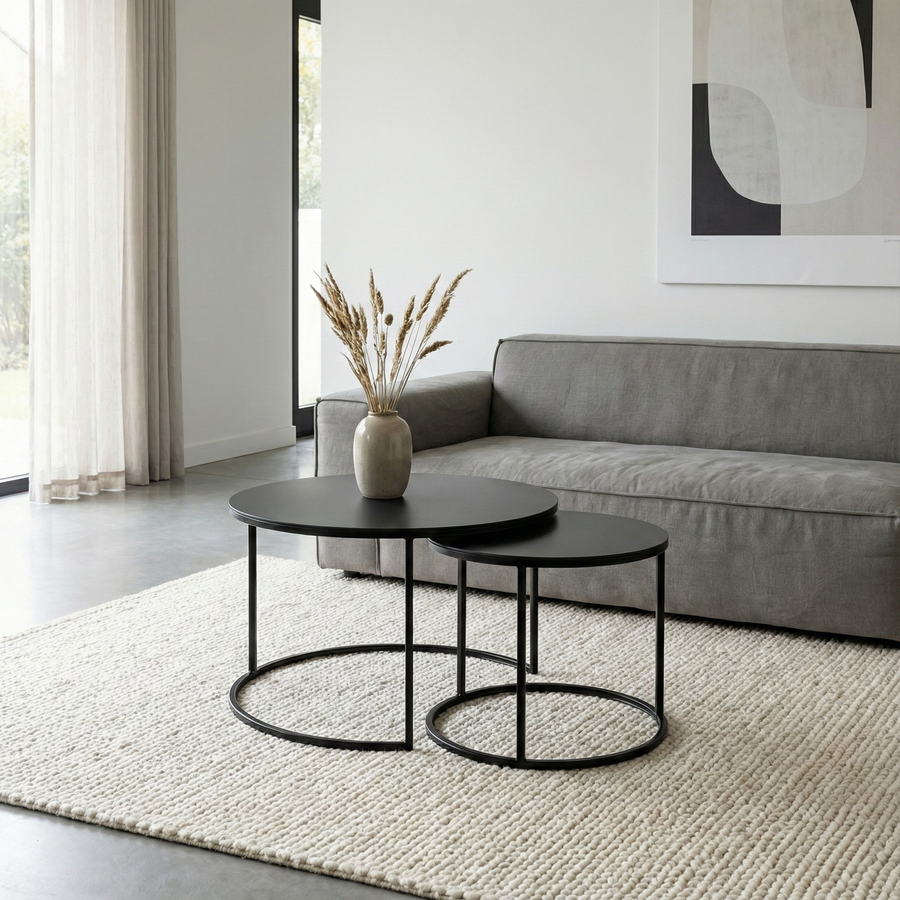 Mesa De Centro Nido | Metal Black