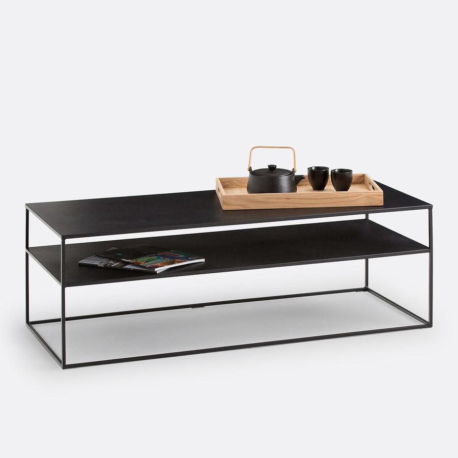 Mesa de centro 120 doble metal black