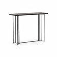 Arrimo Marjorie 100 Kallfü de metal negro con cubierta plana de madera color BLACK — vista tres cuartos