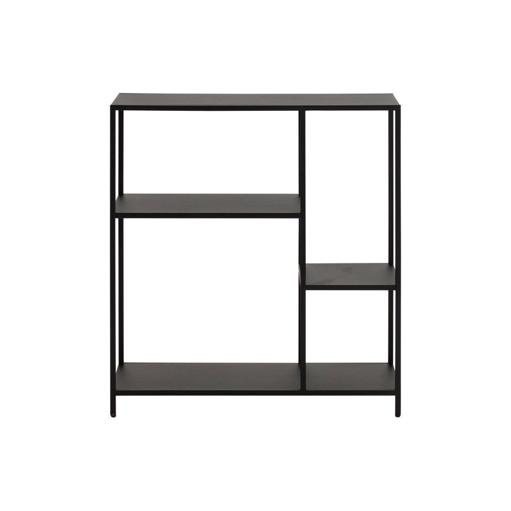Arrimo Podium Kallfü metal negro mate, 80x30x86 cm — vista frontal