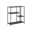 Arrimo Podium Kallfü metal negro mate, 80x30x86 cm — vista 3/4