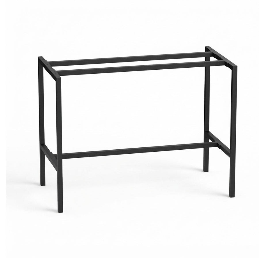 Base para Mesa Bar en H Kallfü, estructura de metal negro de 140 x 60 x 90 cm con tres travesaños