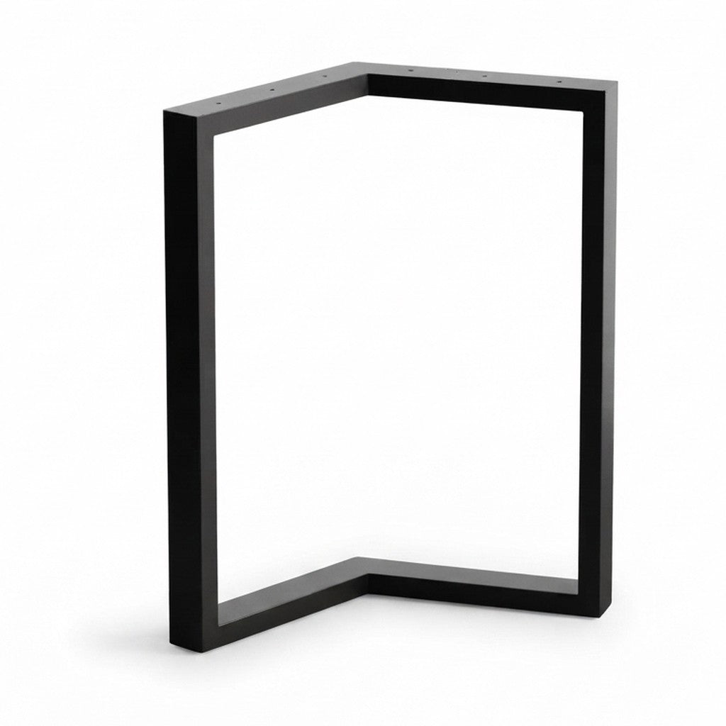 Base para Mesa de Comedor en V Kallfü, pata de metal negro de 71 cm con barras dobladas en V (se vende el set de 2)