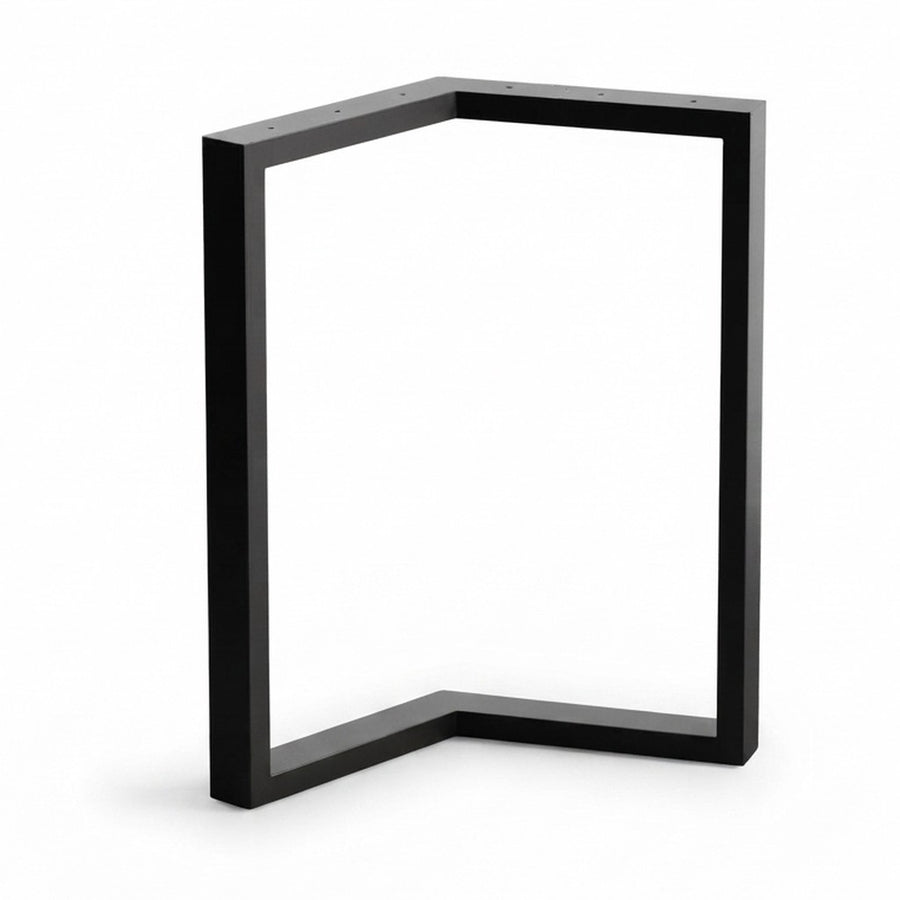 Base para Mesa de Comedor en V Kallfü, pata de metal negro de 71 cm con barras dobladas en V (se vende el set de 2)