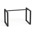 Base para Mesa de Comedor con Travesaño Kallfü, estructura de metal negro de 150 x 70 x 71 cm con dos patas rectangulares