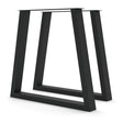Base Trapecio Ancha Kallfü metal negro para mesa, 68 cm — par de patas