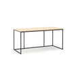 Escritorio Industrial 160 cm Kallfü con cubierta de madera MIMA y estructura de metal negro, 160 x 75 cm