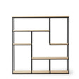 Estantería Industrial con Nichos 200 cm Kallfü en madera MIMA con estructura de metal negro, 200 x 40 x 185 cm