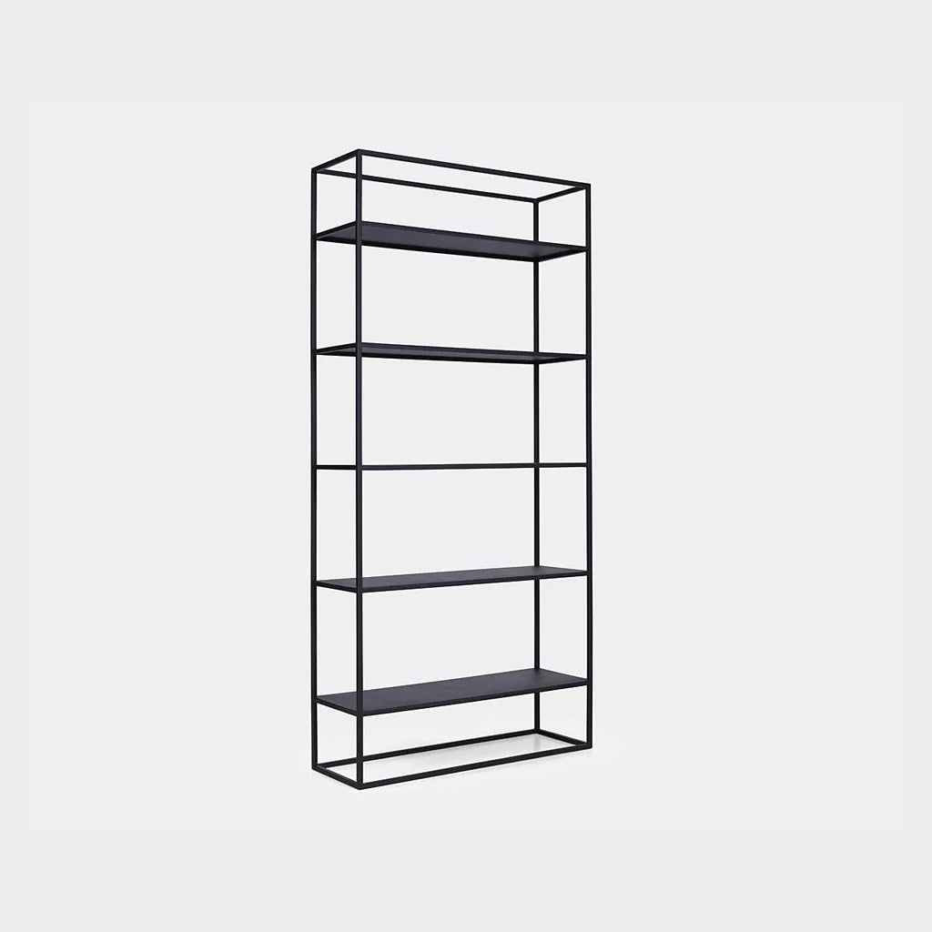 Estantería Simplex Kallfü en metal negro, 90 cm de ancho y 185 de alto con cinco niveles — vista principal