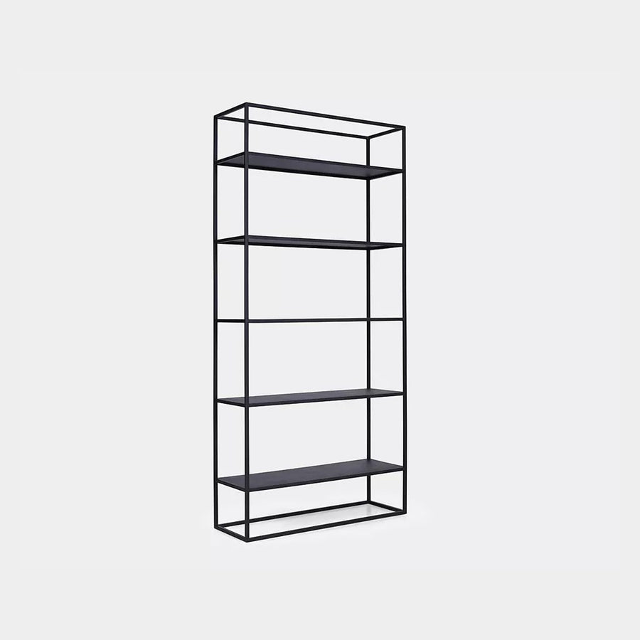 Estantería Simplex Kallfü en metal negro, 90 cm de ancho y 185 de alto con cinco niveles — vista principal