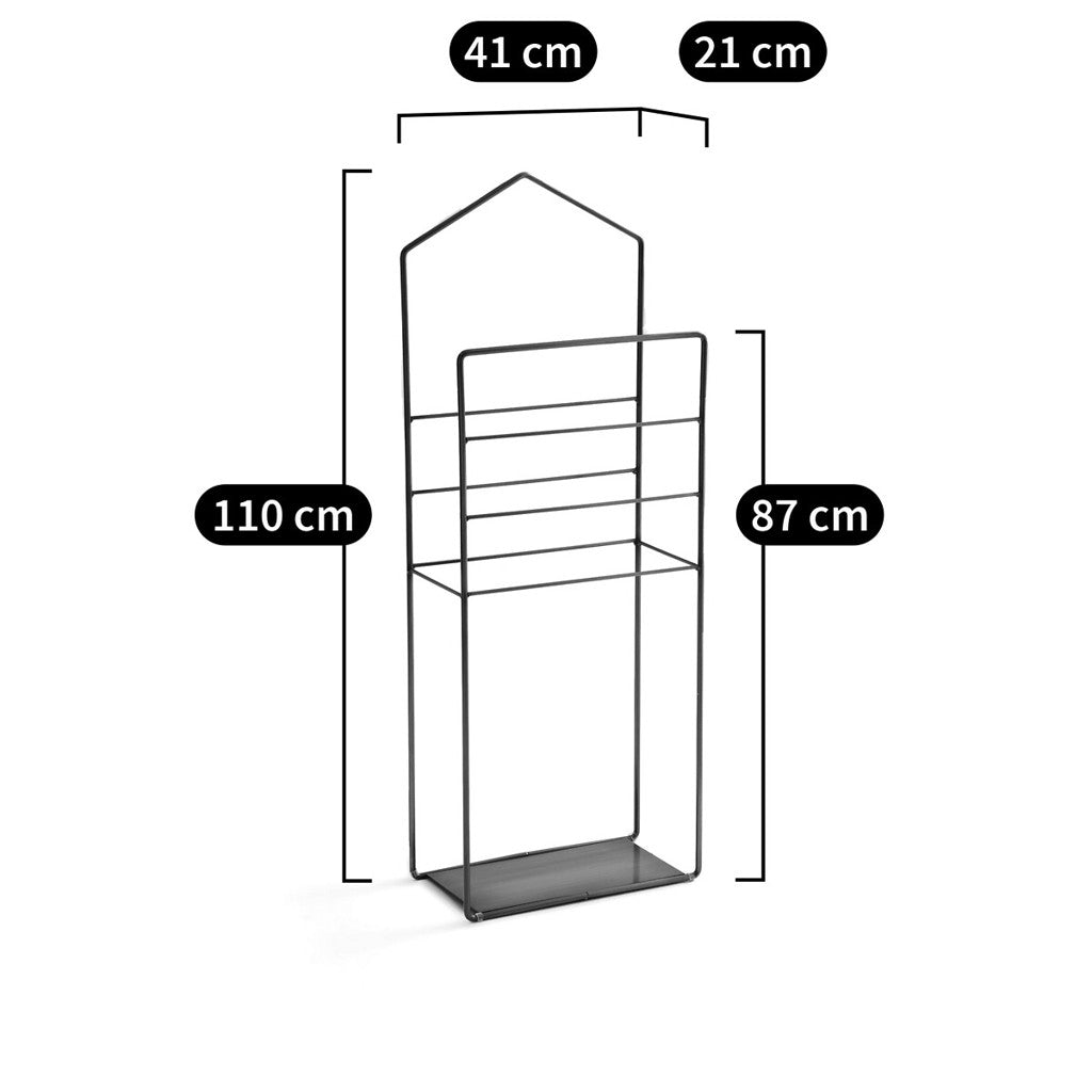 Medidas del galán de noche Ethan Kallfü: 41 cm de frente, 21 cm de fondo y 110 cm de alto