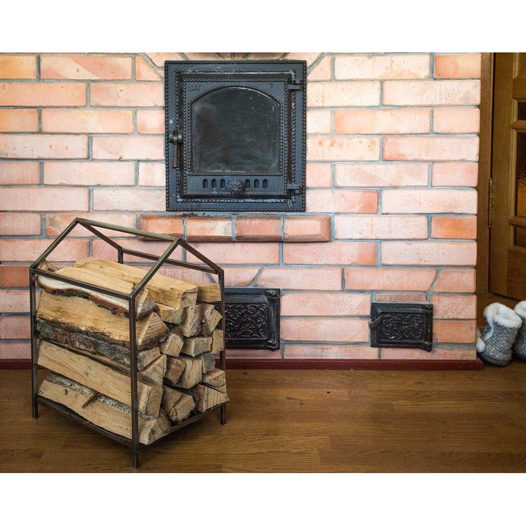 Leñero Nord Kallfü metal negro 40 cm — en ambiente