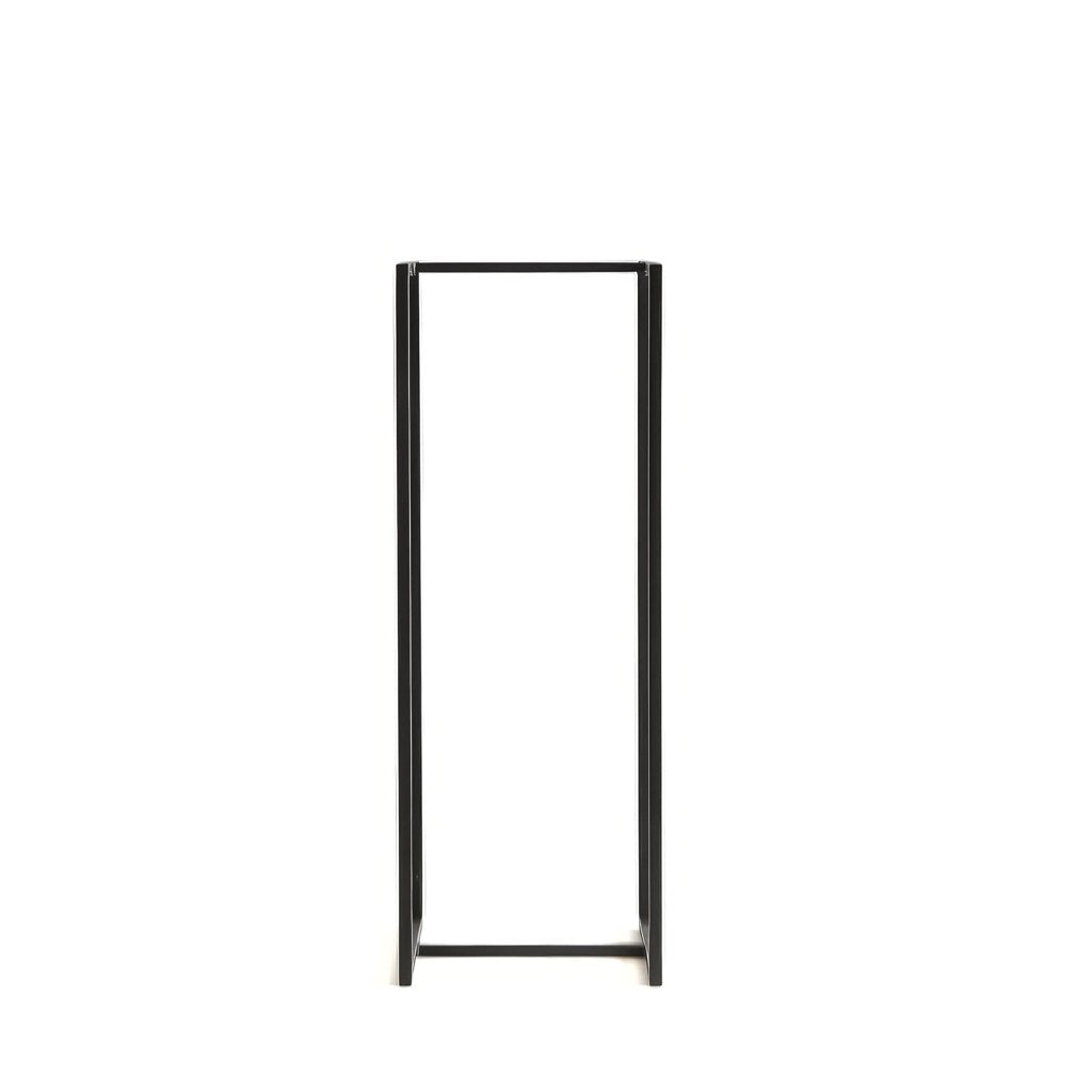 Leñero Porto Kallfü metal negro 55 cm — vista lateral