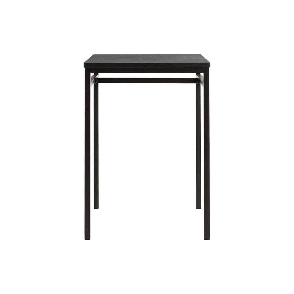 Mesa Alta Ypster Kallfü 70 cm cuadrada madera y metal negro, 70x70x105 cm tono BLACK — vista frontal