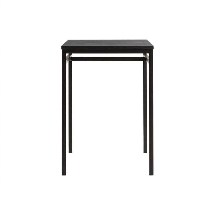 Mesa Alta Ypster 70 cm cuadrada madera y metal negro, 70x70x105 cm tono BLACK — vista frontal