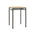 Mesa Alta Ypster Kallfü 70 cm cuadrada madera y metal negro tono MIMA — vista 3/4