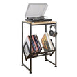 Mesa Tocadiscos Rondo Kallfü 45 cm metal negro, tono MIMA, 45x32x66 cm — vista 3/4