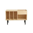 Mueble Vinilos Boogie Kallfü 90 cm madera y metal, 90x45x60 cm tono MIMA — vista frontal