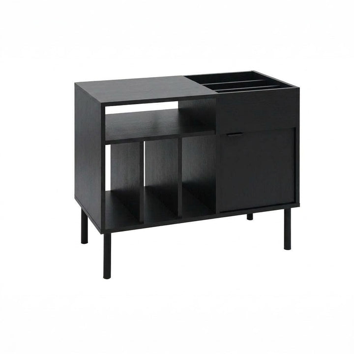 Mueble Vinilos Kane 90 cm, tono BLACK, 90x45x75 cm — vista 3/4