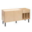 Mueble Vinilos Seda Kallfü 140 cm tono MIMA, 140x45x70 cm — vista 3/4