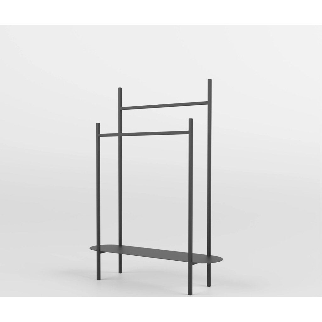 Toallero Arcula Kallfü metal negro 100 cm — vista 3/4