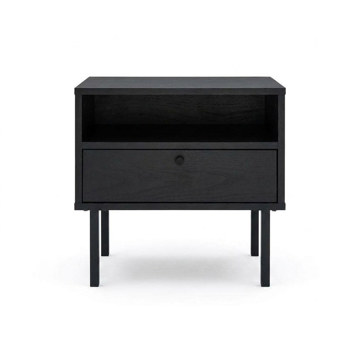 Velador Pernelle 50 cm con cajón, 50x40x50 cm tono BLACK — vista frontal