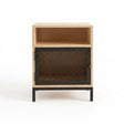 Velador Rack Kallfü 43 cm madera y metal perforado, 43x40x55 cm tono MIMA — vista frontal