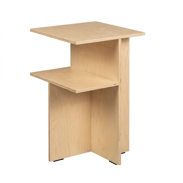 Mesa lateral Square Abedul Black