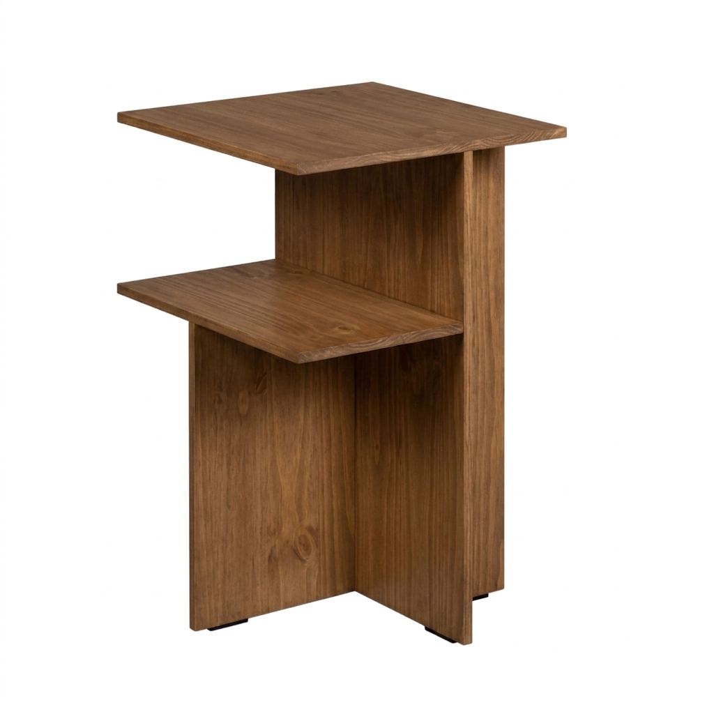 Mesa lateral Square ABEDUL BLACK — Kallfu.cl — TOFFEE