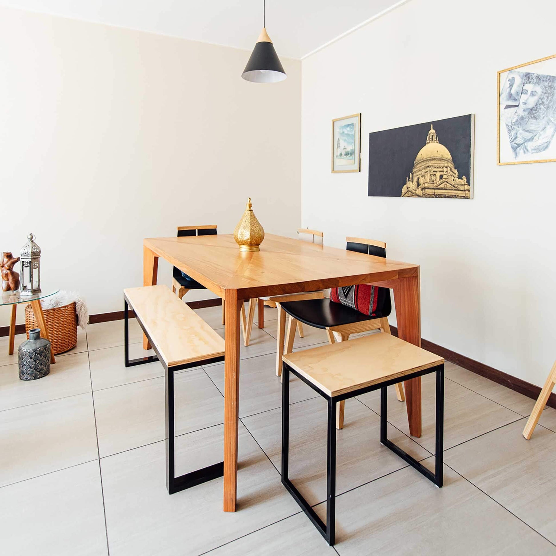 Banqueta como con estilo industrial